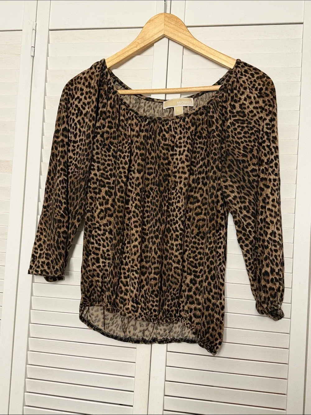 Michael Kors Leopard Print Blouse